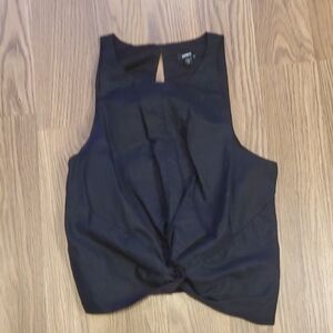 Express Black Twist Front Tank Top